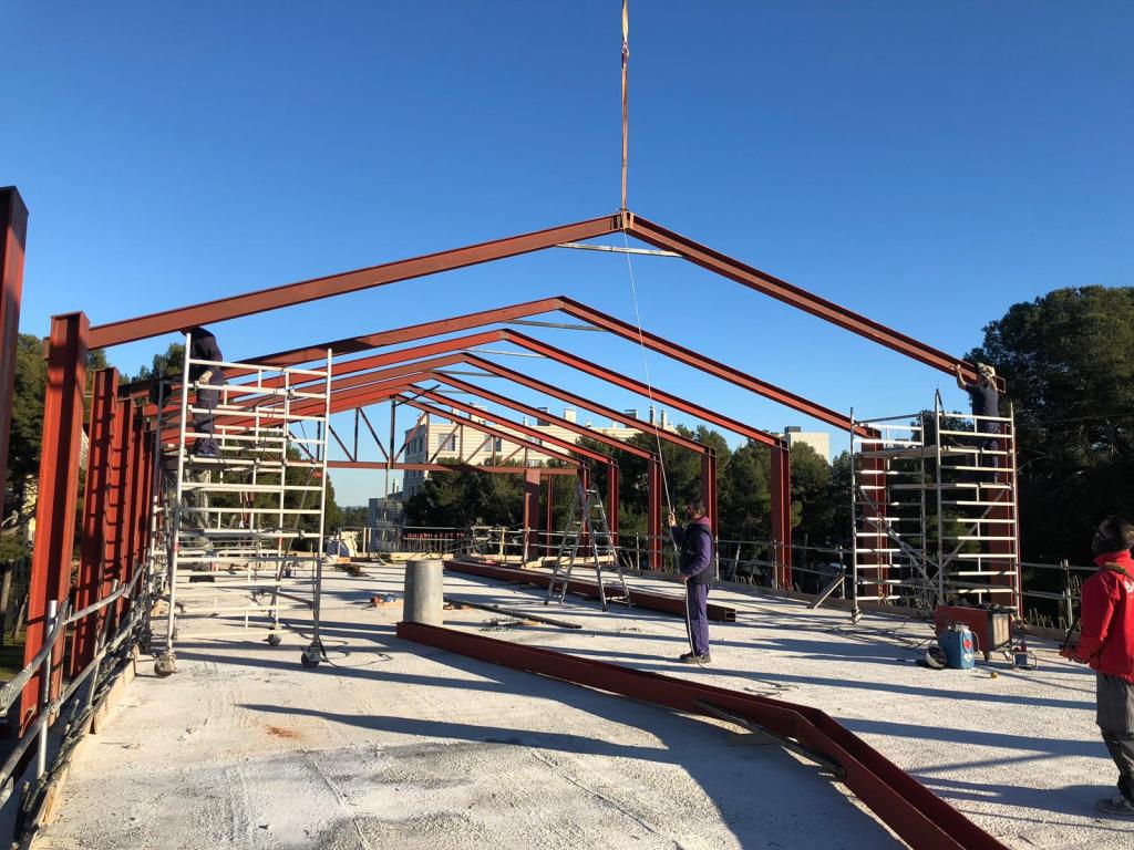 Vista frontal estructura